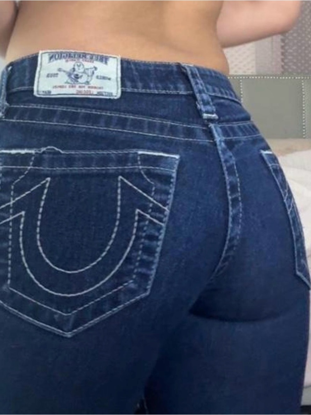 True Religion Women's High-Rise Dark Indigo Jeans